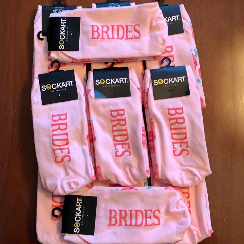 Sockart Bridesmaid pink socks NEW (lot of 11) Wedding gift